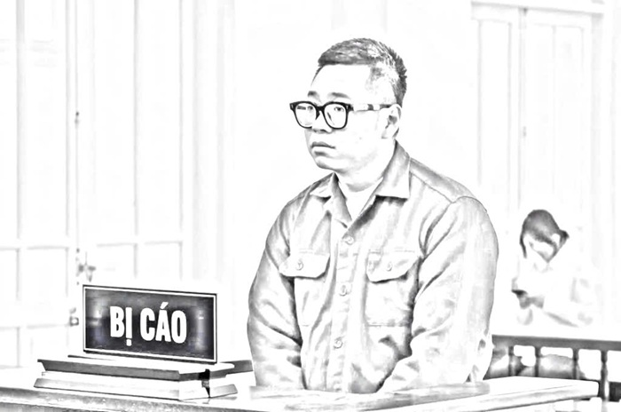 Bị cáo Thành tại phiên tòa sơ thẩm - Ảnh: N.A