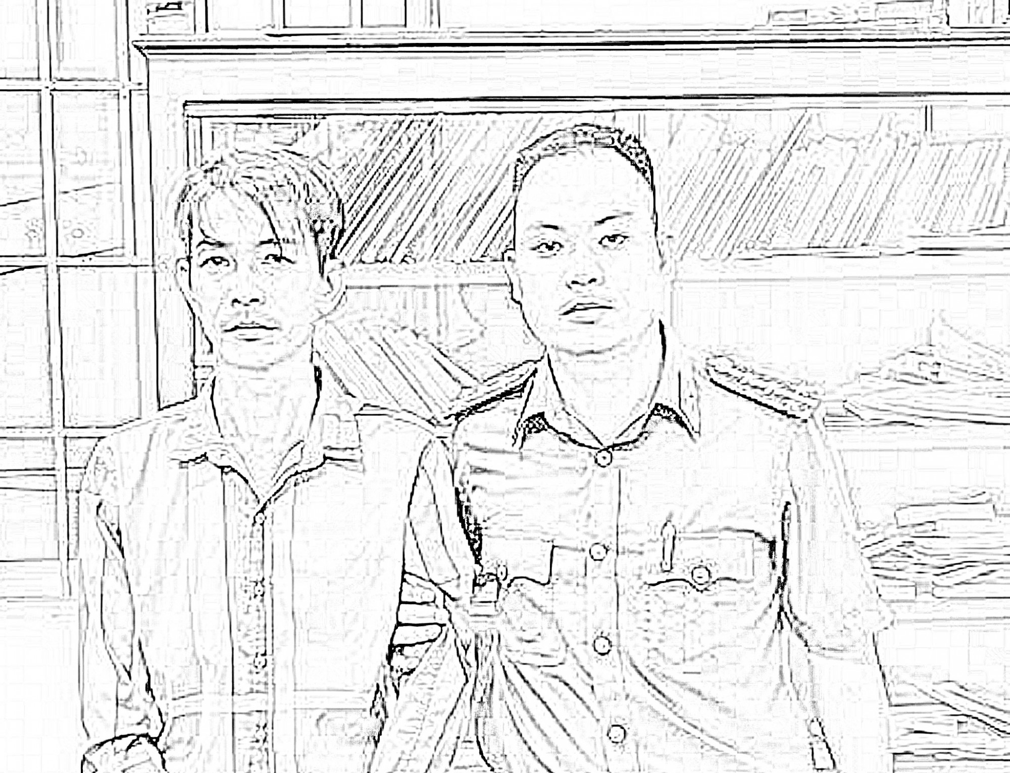 Đối tượng Trần Tấn Bửu tại cơ quan công an - Ảnh CACC