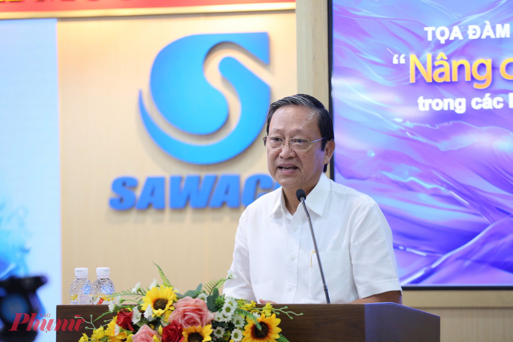 Ông Nguyễn Thanh Sử – Phó TGĐ Tổng Công ty Cấp nước Sài Gòn phát biểu tại toạ đàm