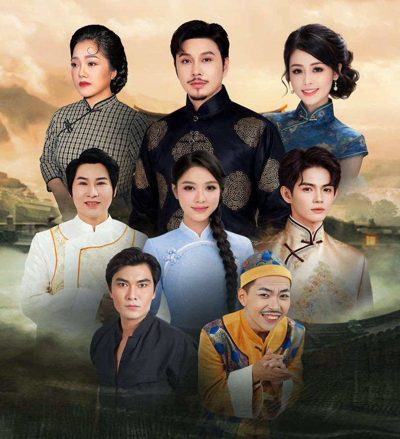 Poster giới thiệu nhân vật trong vở cải lương Lôi vũ