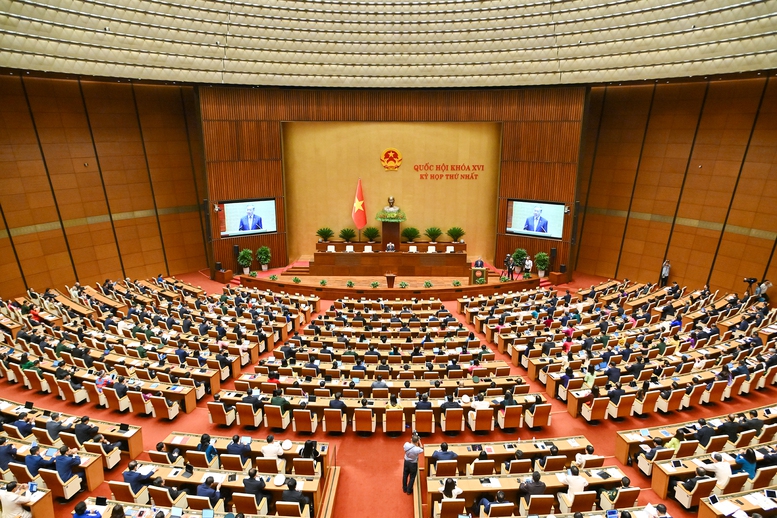 Điểm đặc sắc và có ý nghĩa sâu sắc trong bài phát biểu của Tổng Bí thư là yêu cầu đổi mới căn bản tư duy xây dựng pháp luật- từ tư duy quản lý sang tư duy kiến tạo phát triển - Ảnh: VGP