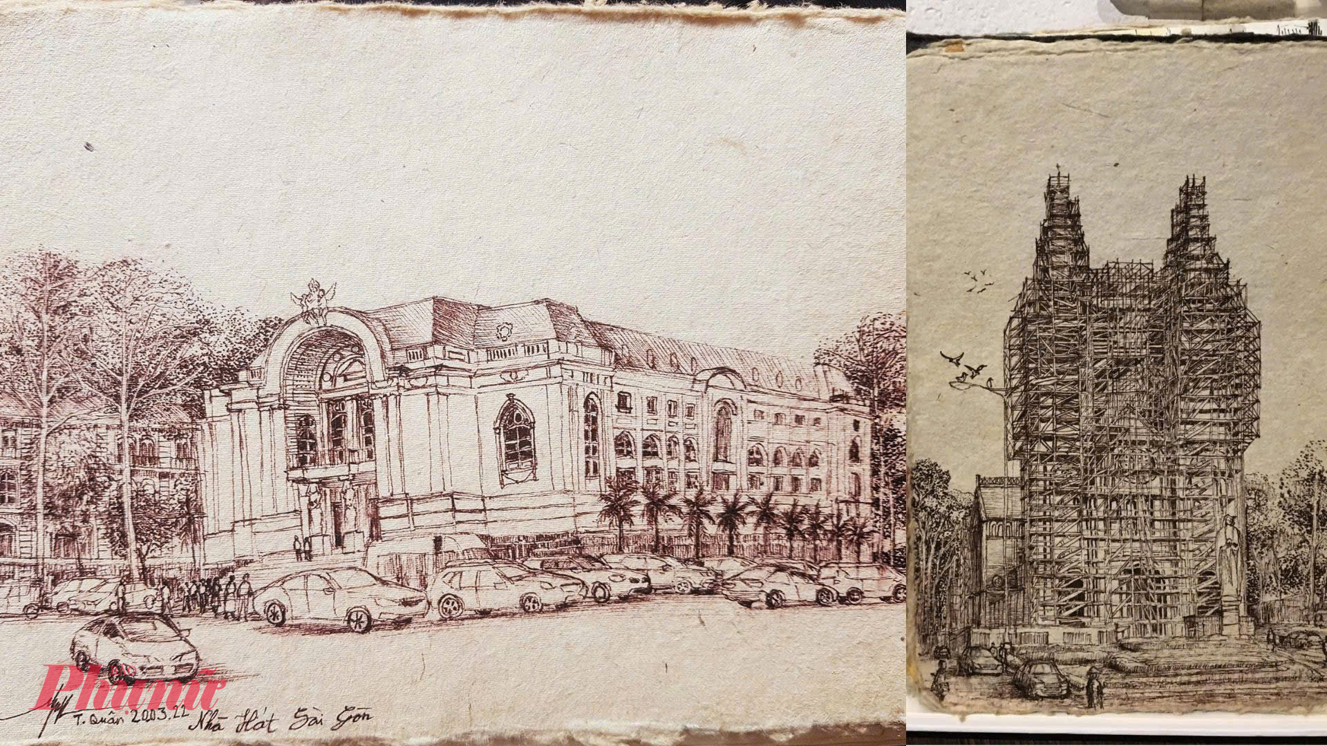 Người trẻ vẽ TPHCM bằng ký họa đô thị TPHCM được ghi lại bằng ký họa, tạo nên cái nhìn mới về thành phố quen thuộc.