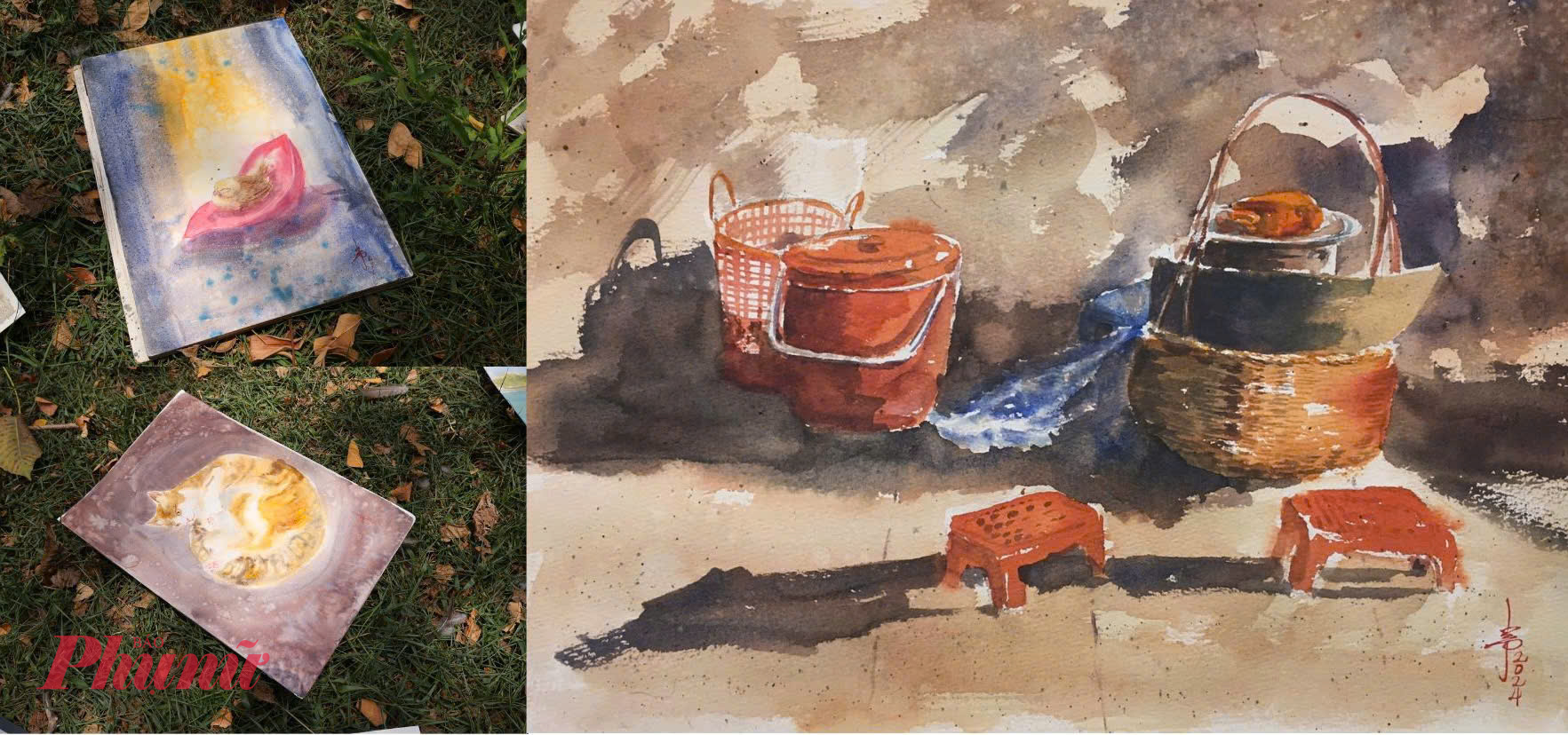 Người trẻ vẽ TPHCM bằng ký họa đô thị Những bức ký họa đa dạng đề tài, từ tĩnh vật đến đời sống thường nhật, thể hiện góc nhìn riêng của người vẽ về những điều quen thuộc.