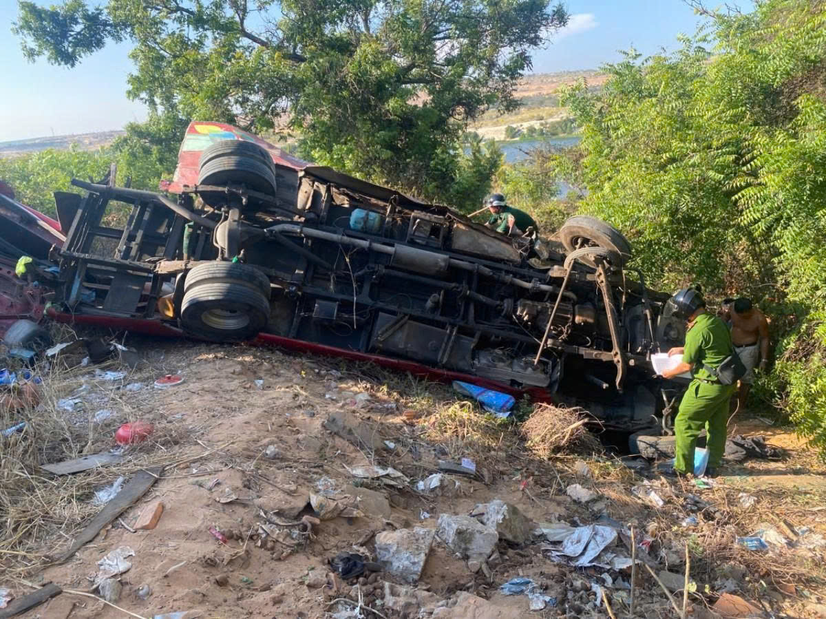 Hiện trường vụ tai nạn - ảnh: L.T.