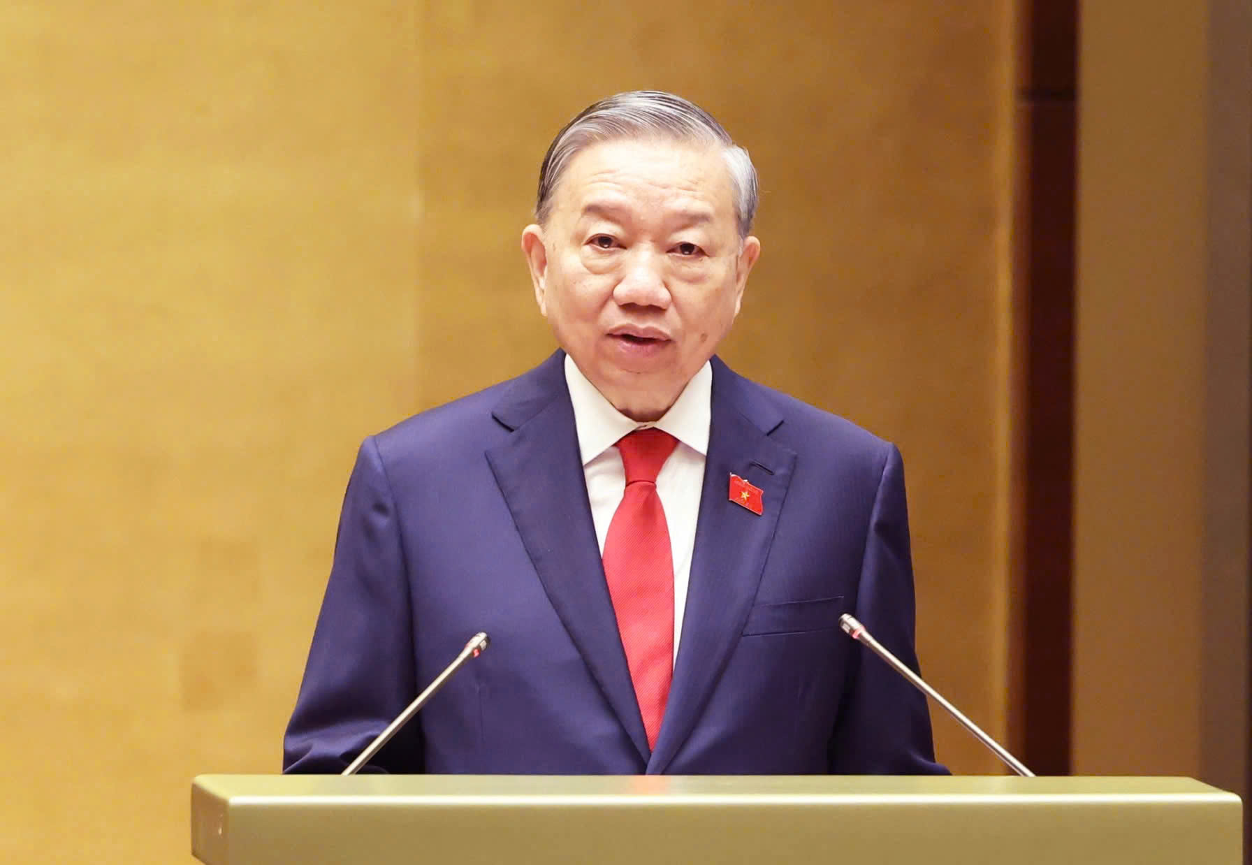 Tổng bí thư, Chủ tịch nước Tô Lâm phát biểu nhậm chức - ảnh: TP 