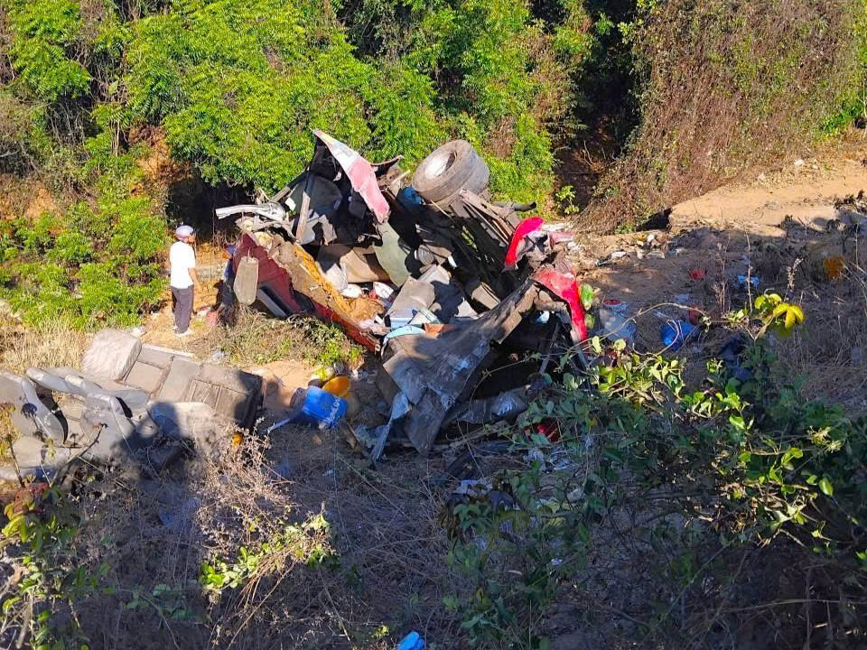 Hiện trường vụ tai nạn - ảnh: L.T.