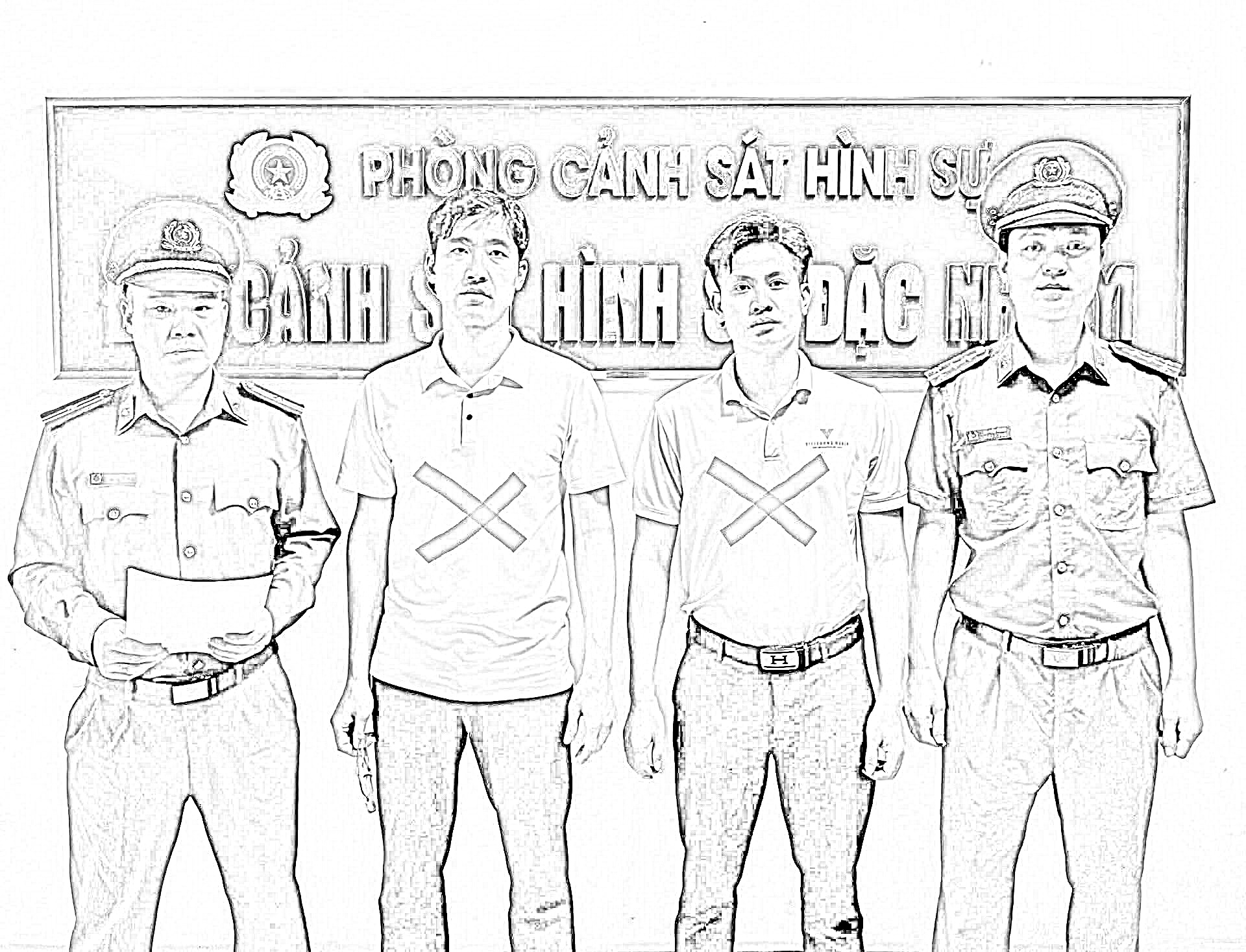 Các đối tượng trong vụ việc. Ảnh: Công an cung cấp