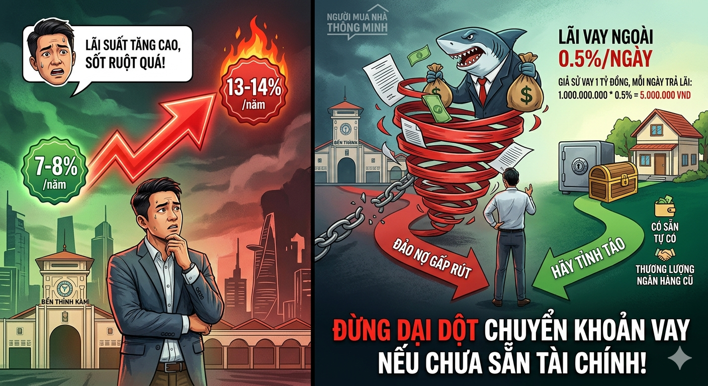 Đừng vội vàng đảo nợ tìm lãi suất thấp khi chưa 