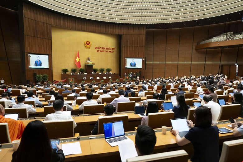 Toàn cảnh phiên họp Quốc hội, chiều 9/4 - ảnh: QH