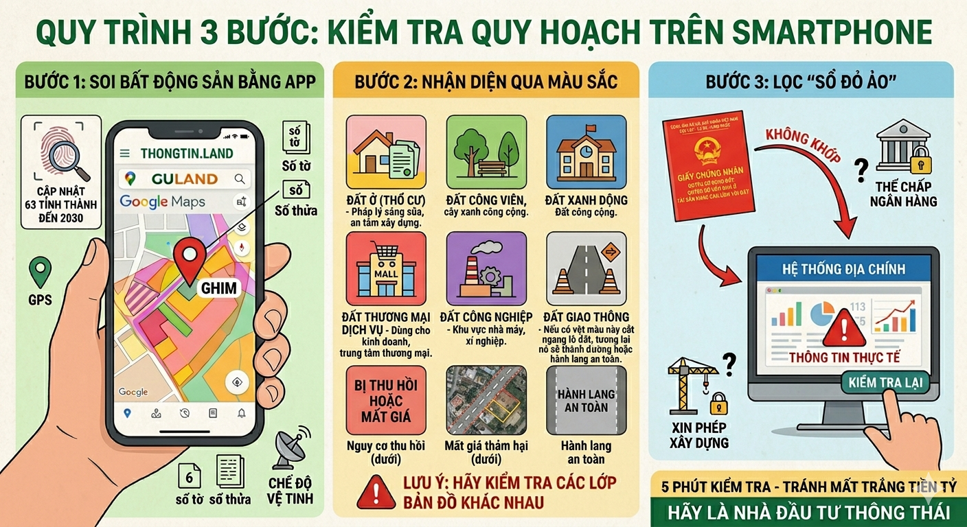 Ngày nay có nhiều ứng dụng để người mua có thể kiểm tra pháp lý của bất động sản