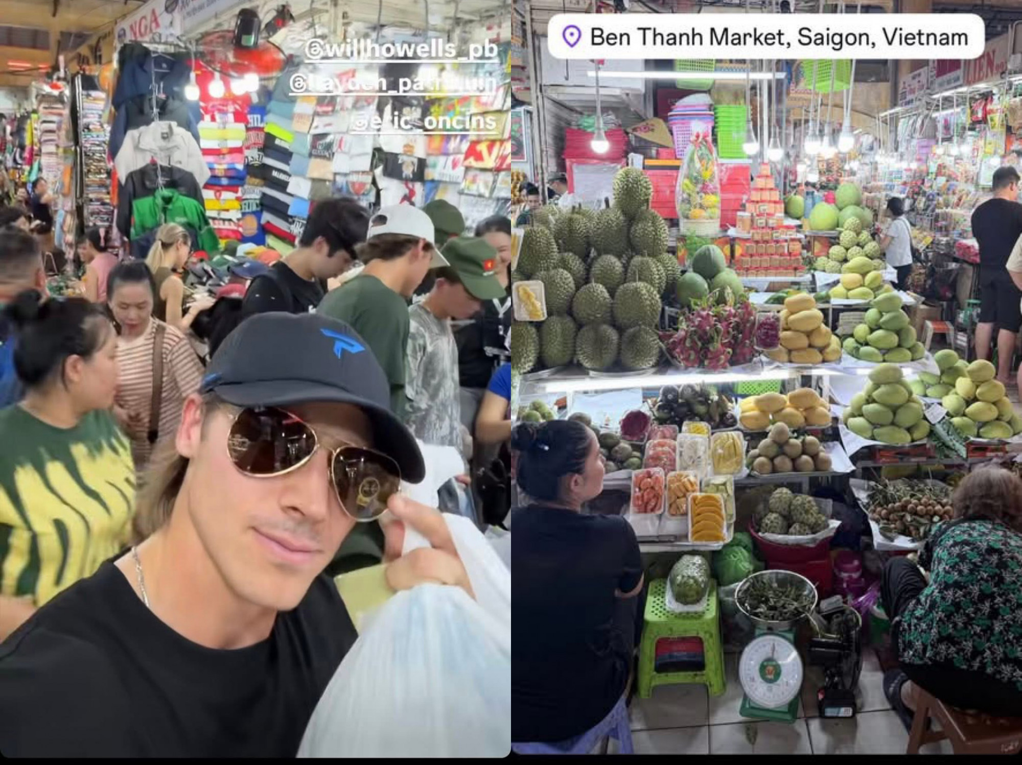 Tay vợt top 4 thế giới khoe khoảnh khắc trong chợ Bến Thành 