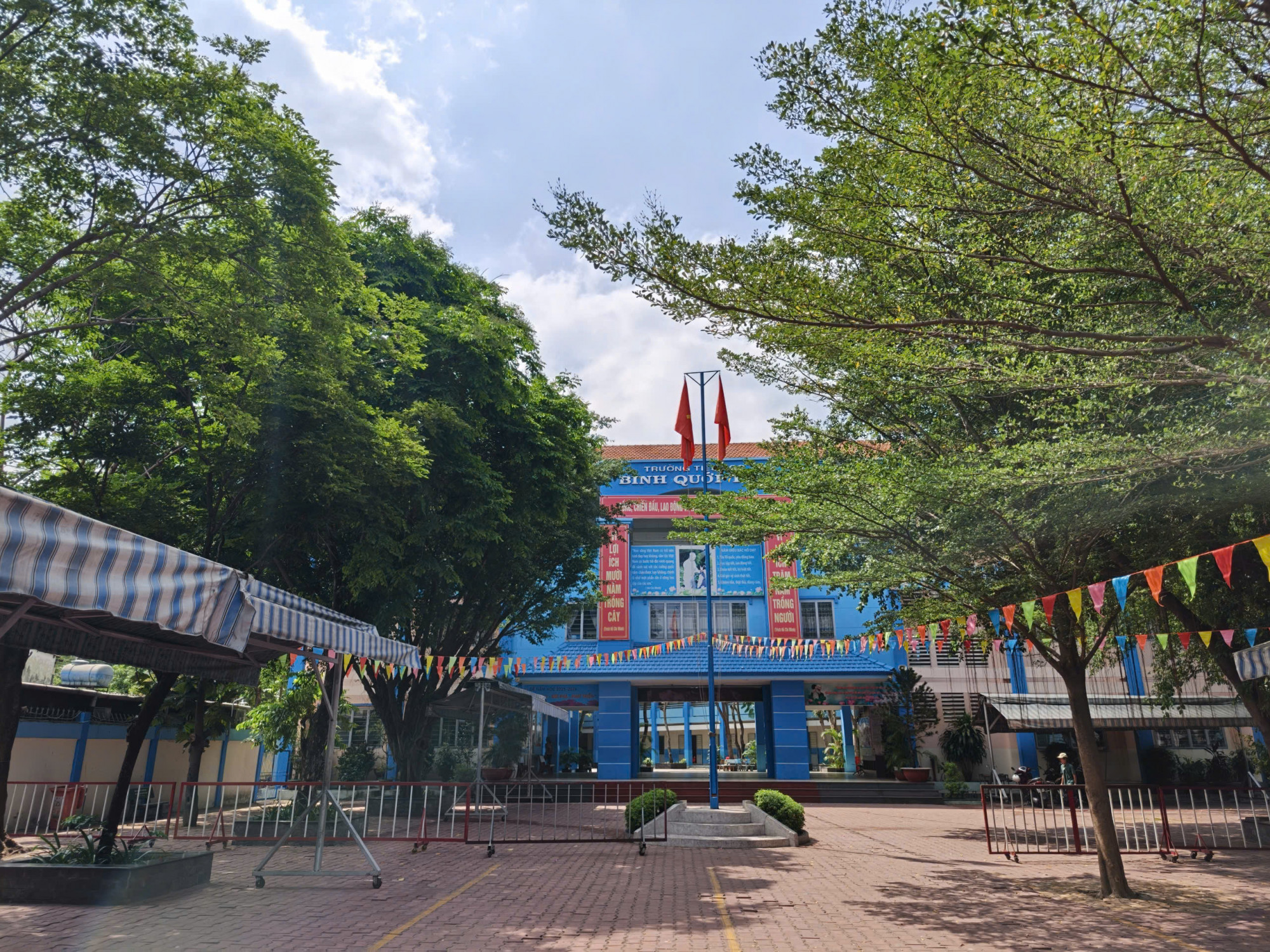 Trường Tiểu học Bình Quới Tây, nơi các học sinh theo học. Ảnh: Minh Mẫn