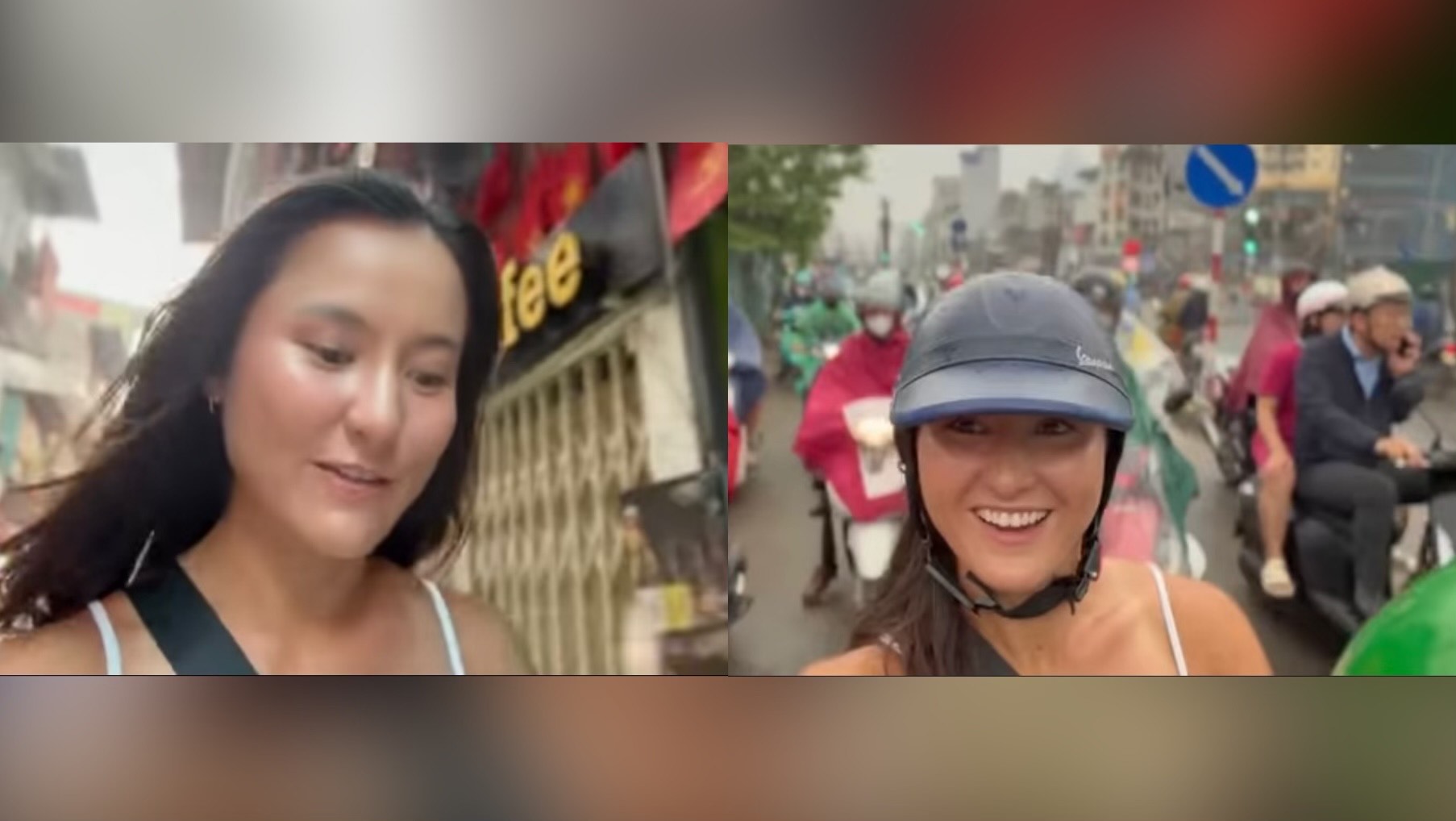 Cà phê đường tàu và xe ôm Hà Nội được ngôi sao pickleball Anna Bright quảng bá Anna Bright thích thú khi trải nghiệm cà phê đường tàu Hà Nội - Ảnh chụp màn hình