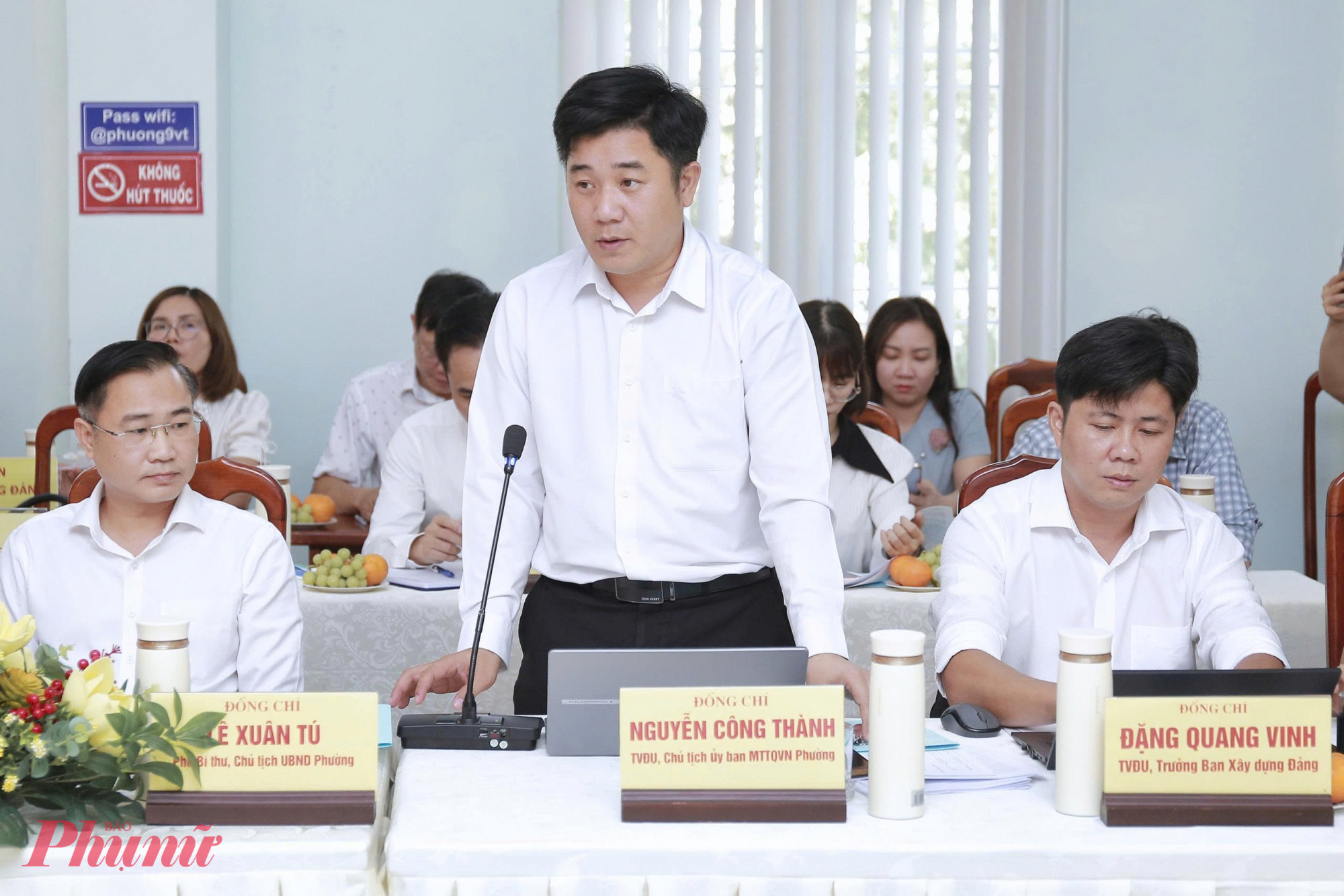 Ông Nguyễn Công Thành - Chủ tịch Uỷ ban MTTQ Việt Nam phường Tam Thắng - Ảnh: Thanh Tâm