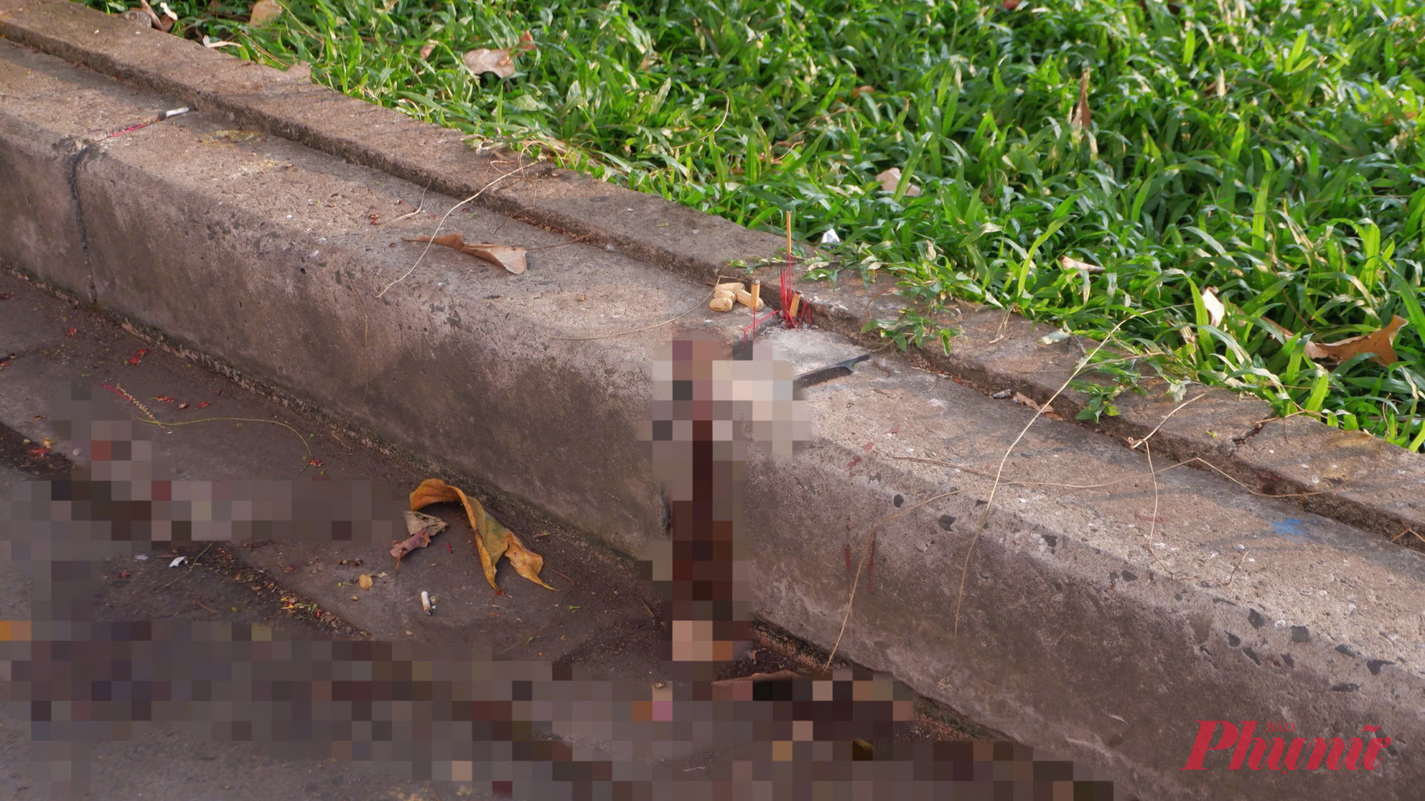 Hiện trường vụ án mạng. Ảnh: Huy Trình.