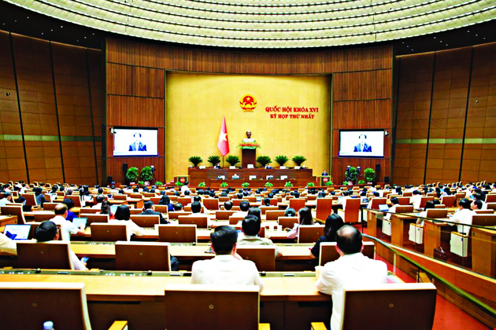 Quốc hội thảo luận về dự thảo Luật Thủ đô (sửa đổi) sáng 12/4 - Nguồn ảnh: Quốc hội