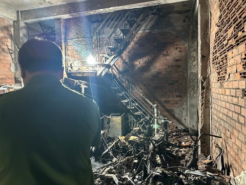 Hiện trường vụ cháy. Ảnh: A.X.