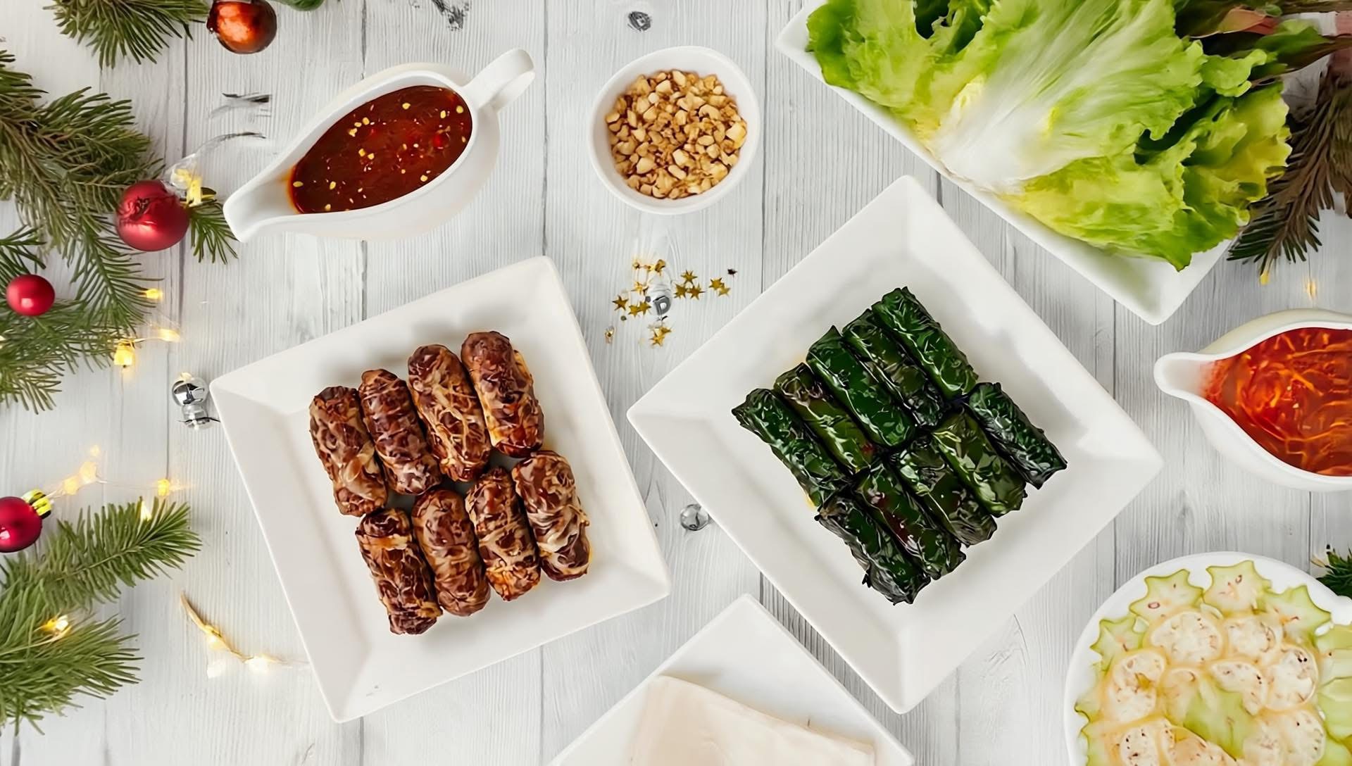 Với những ai muốn ăn no nhưng vẫn 'mát người' các món bánh tráng cuốn, gỏi cuốn là lựa chọn lý tưởng. Thành phần nhiều rau sống, ít dầu mỡ giúp món ăn vừa nhẹ bụng vừa không gây cảm giác ngấy. Bạn có thể ghé Bánh tráng cuốn Hoàng Ty (nhiều chi nhánh tại TPHCM) để thưởng thức phiên bản cuốn chuẩn vị, được nhiều thực khách đánh giá cao. Giá từ 80.000-120.000 đồng/phần - Ảnh Hoàng Tu