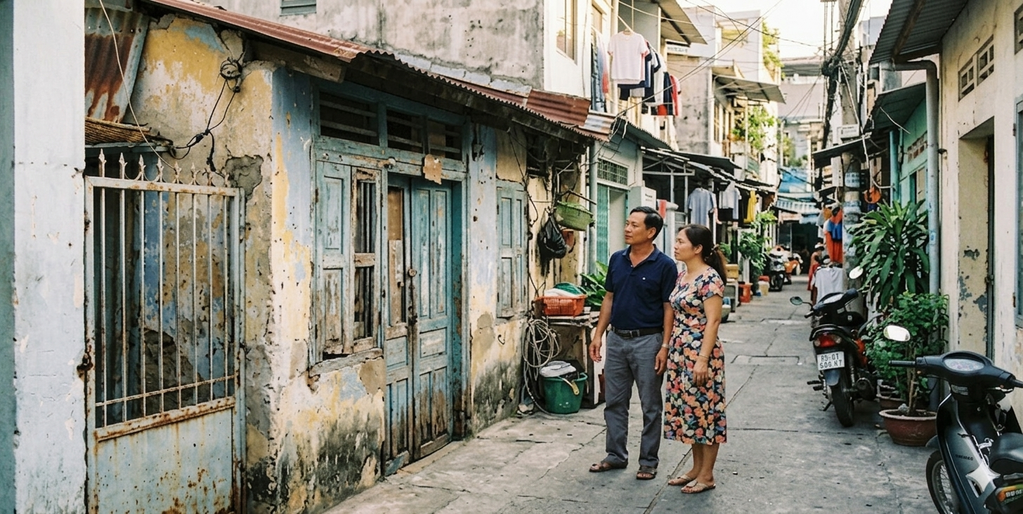 Với ngân sách ít, mua nhà cũ va sửa lại là một giải pháp. Ảnh minh họa được tạo bởi AI