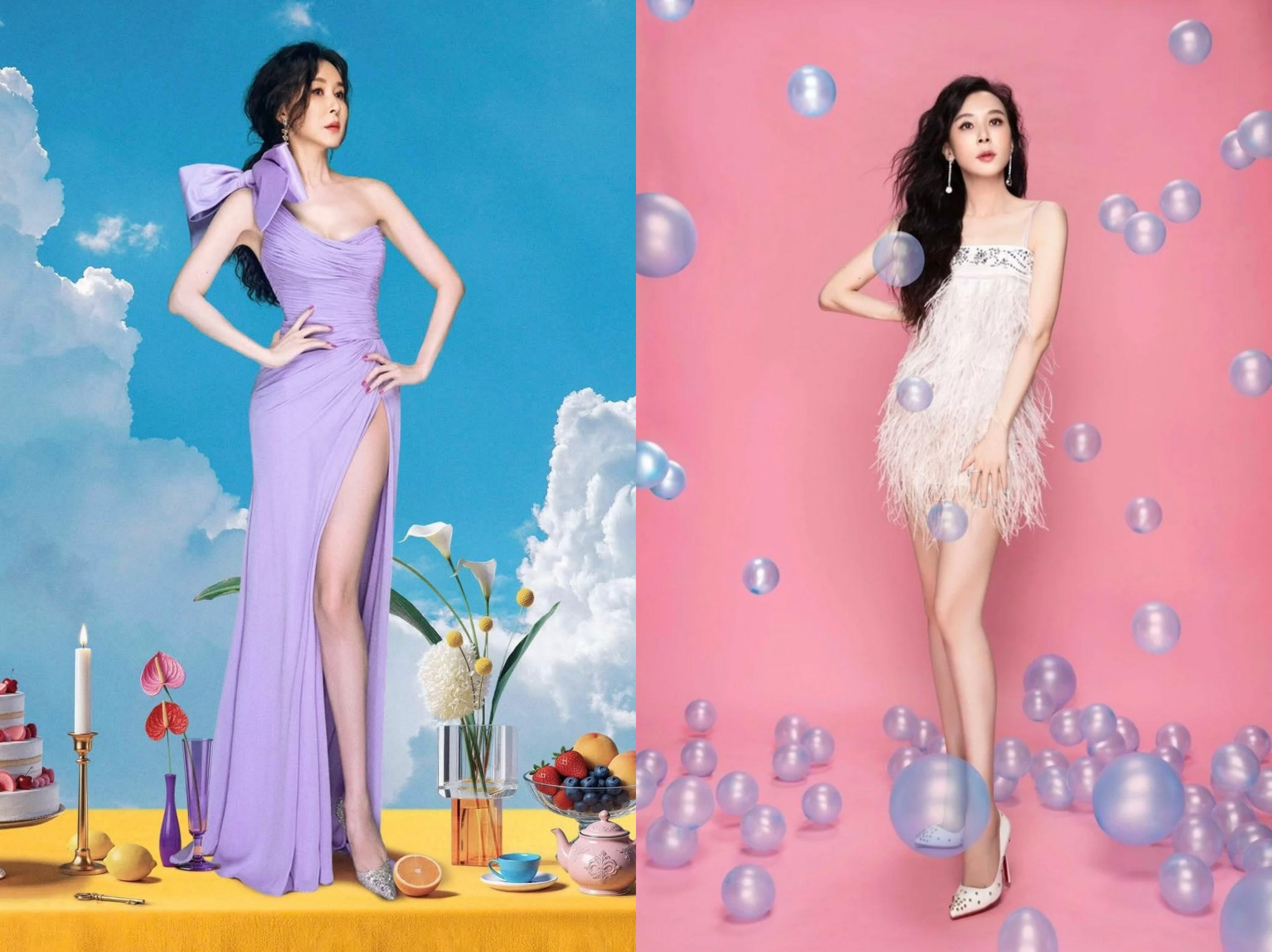 Sở hữu đôi chân thon dài, thẳng tắp, Tiêu Tường tự tin diện các thiết kế khoe vóc dáng nuột nà - Ảnh: @StephanieH