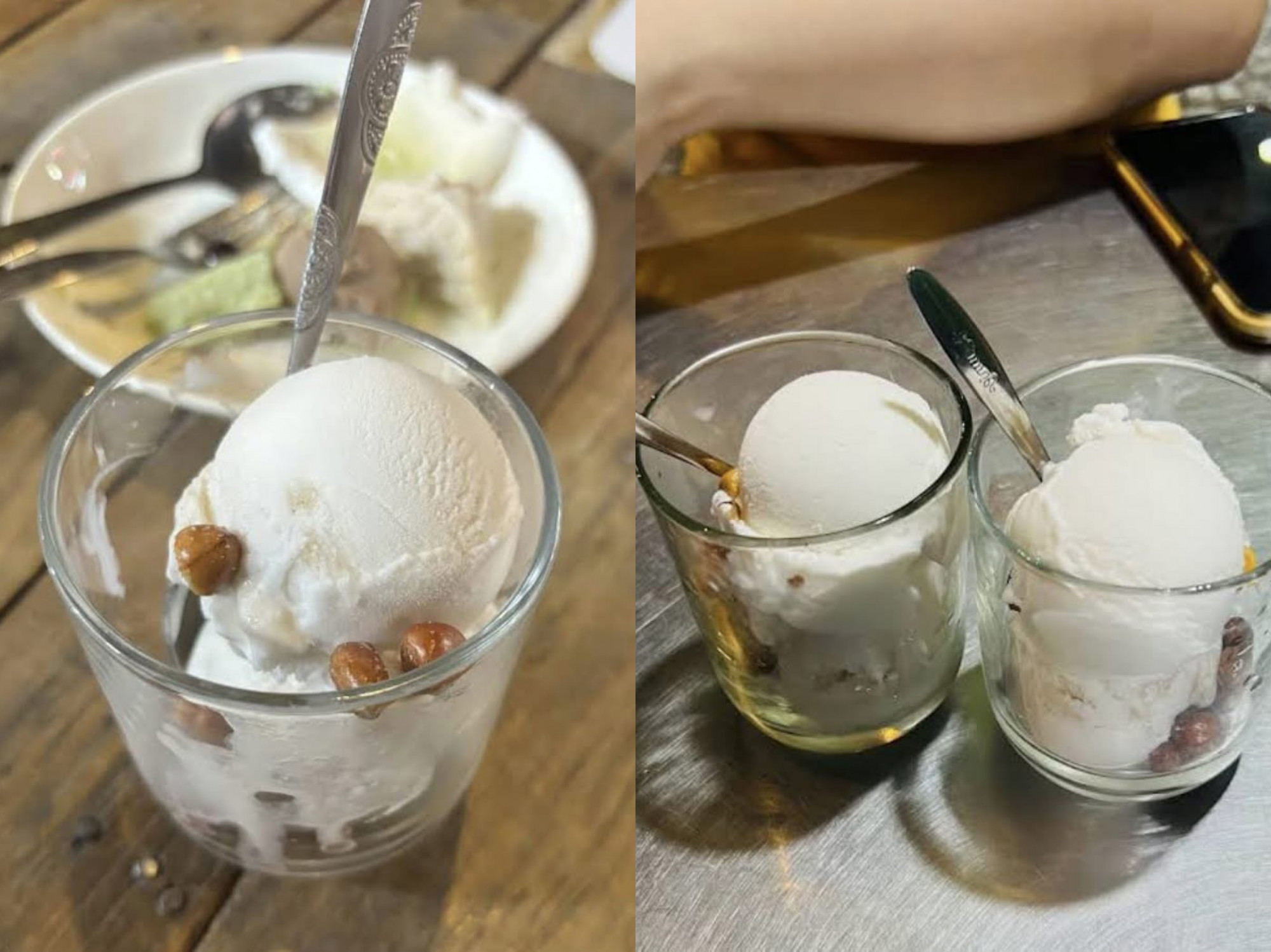 Đặc biệt, giới trẻ Sài Gòn không thể bỏ qua các món đá bào, milo dầm hay kem dừa - những món 'cứu tinh' trong những ngày nhiệt độ lên cao. Các quán như Kem miếng dừa (450 Nguyễn Chí Thanh, phường Chợ Lớn) luôn đông khách vào buổi tối, khi người dân tìm đến những món ăn mát lạnh để thư giãn sau một ngày oi bức. Giá từ 20.000-40.000 đồng - Ảnh: