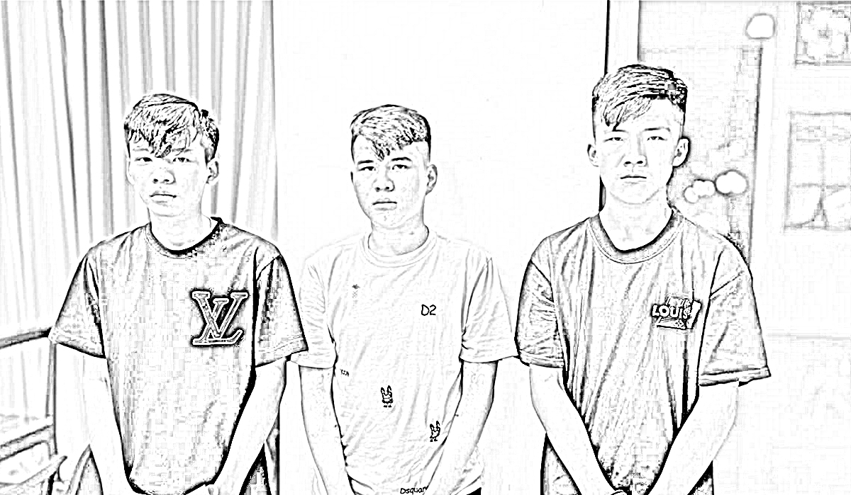 Các đối tượng Khánh, Sang và Thế... Ảnh: Tiến Tầm