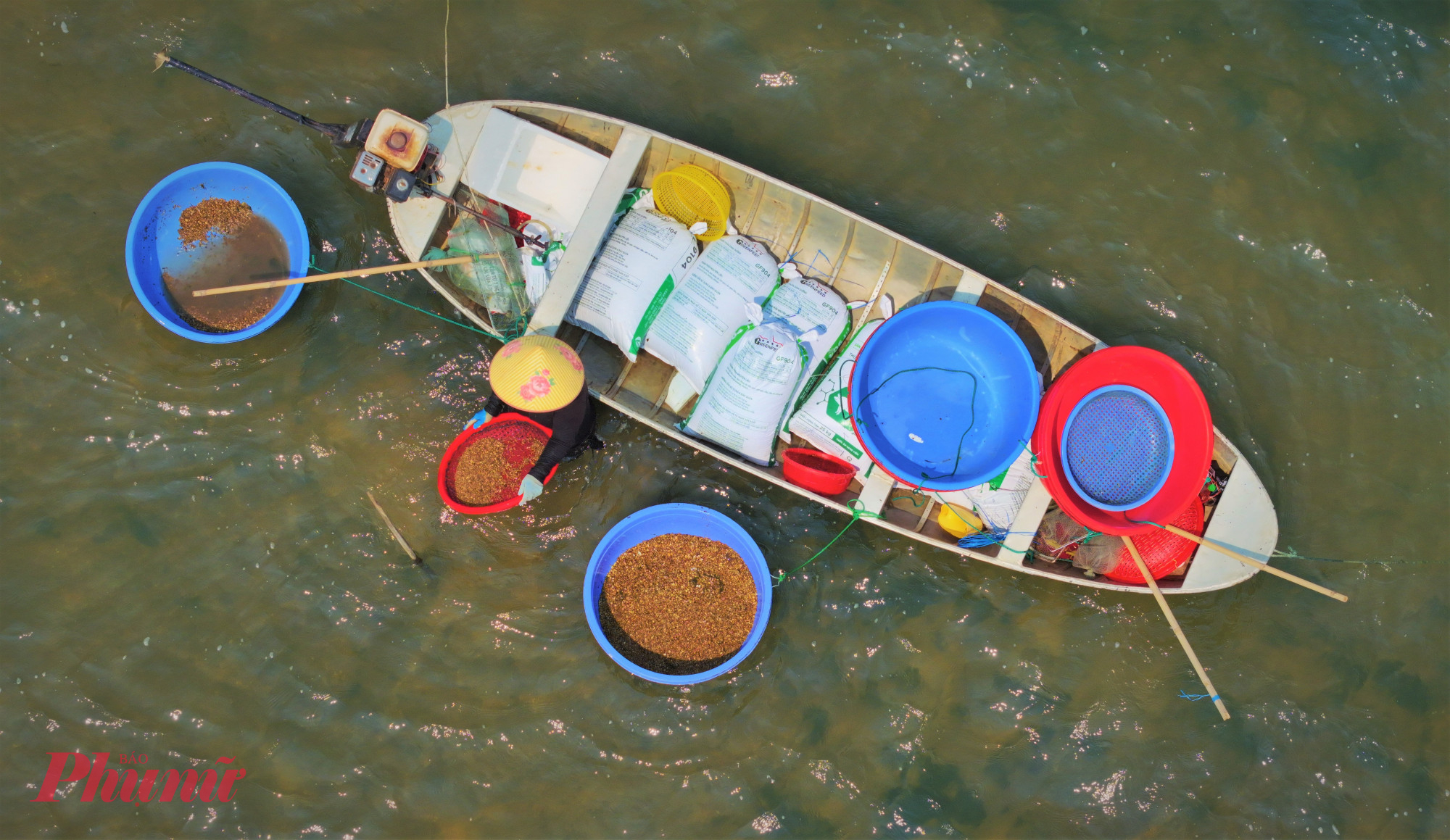 Công việc nặng nhọc, chân tay ngâm lâu đến trắng bệch, nhăn nheo, thậm chí nứt nẻ, những vết xước chi chít do vỏ ốc, nhưng hiếm ai dám nghỉ, bởi “con nước còn lên xuống thì còn phải đi” để cải thiện thu nhập.