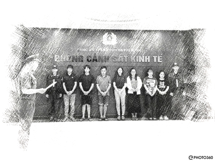 Các đối tượng tại cơ quan công an. Ảnh: CACC