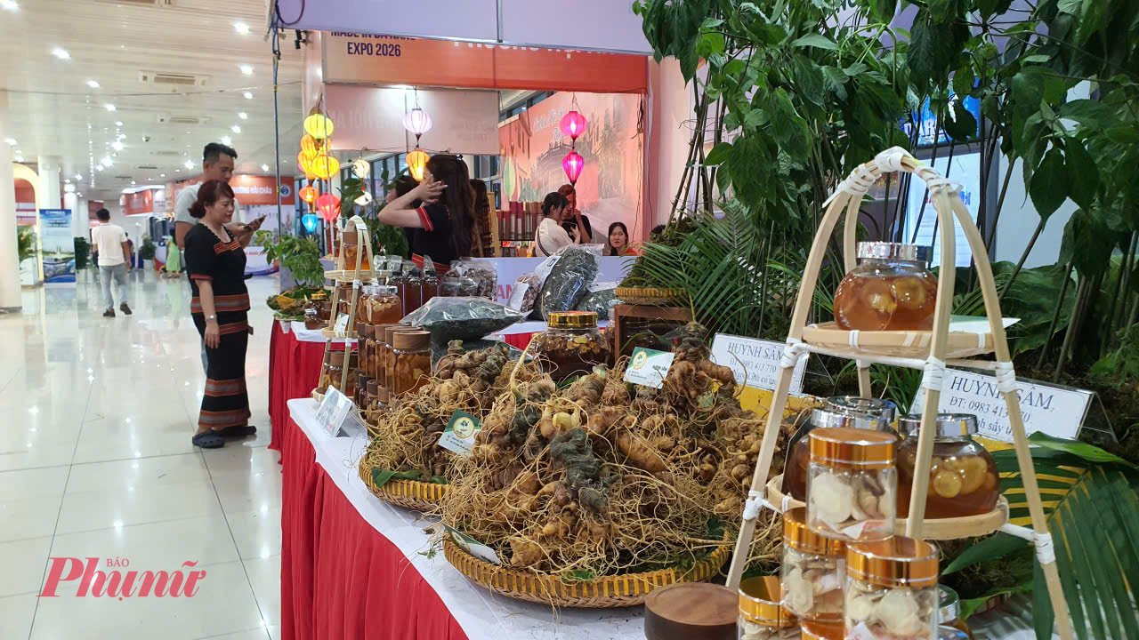 Triển lãm quy tụ các sản phẩm đặc trưng có giá trị cao như sâm Ngọc Linh