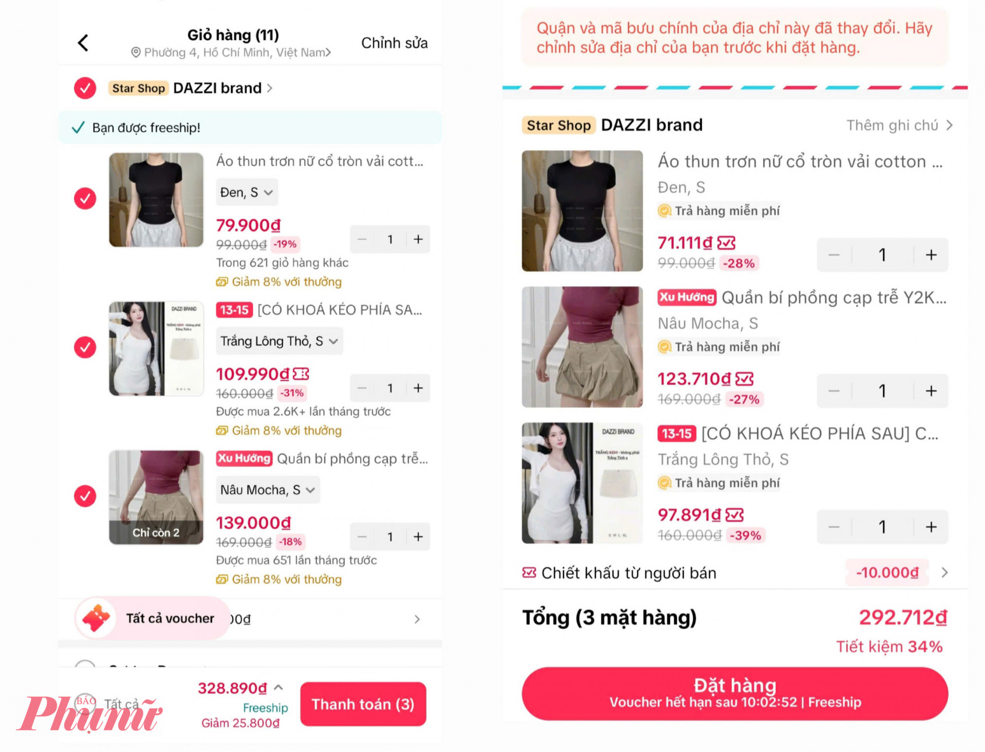 Mức bán giảm giá được tính theo thời gian giới hạn 