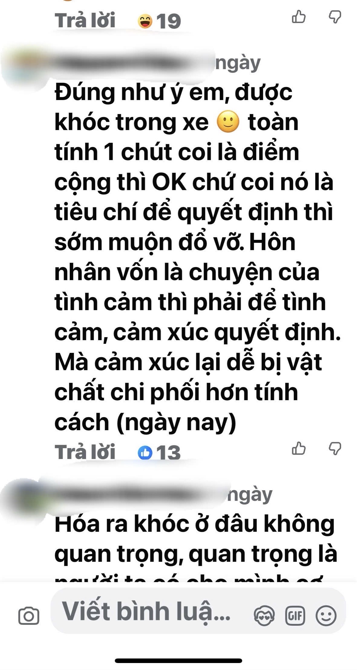 Bình luận của cư dân mạng về vấn đề này