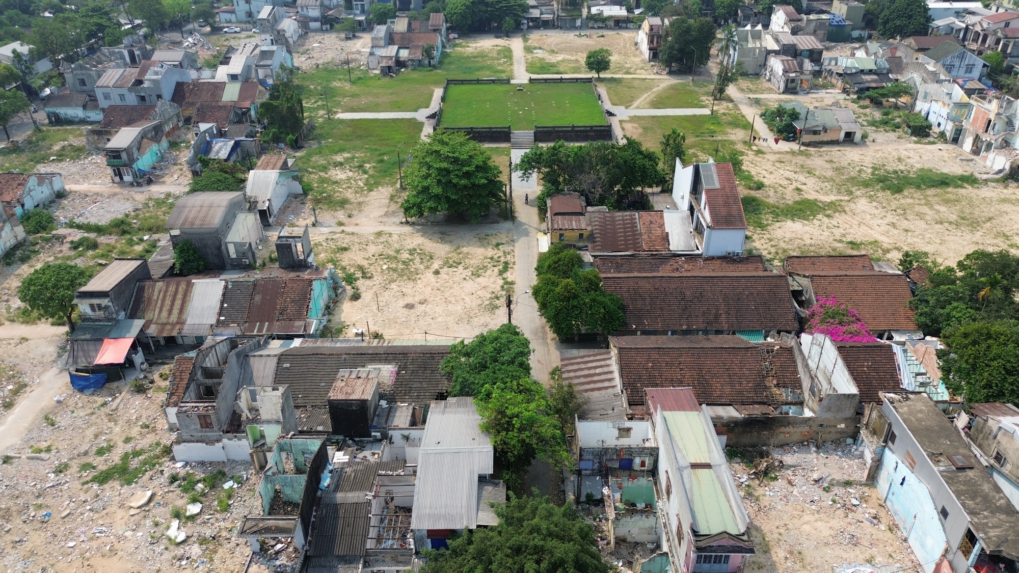 Khu vực Đàn Xã Tắc nhìn từ trên cao