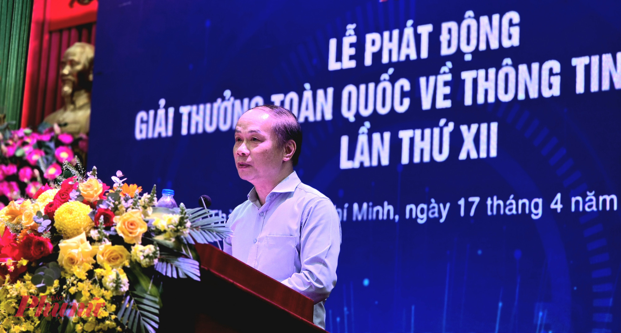 Ông Phạm Tất Thắng - Ủy viên Trung ương Đảng, Phó Trưởng Ban Thường trực Ban Tuyên giáo và Dân vận Trung ươngphát động Giải thưởng Toàn quốc về Thông tin đối ngoại lần thứ XII - Ảnh: Trang Nguyễn