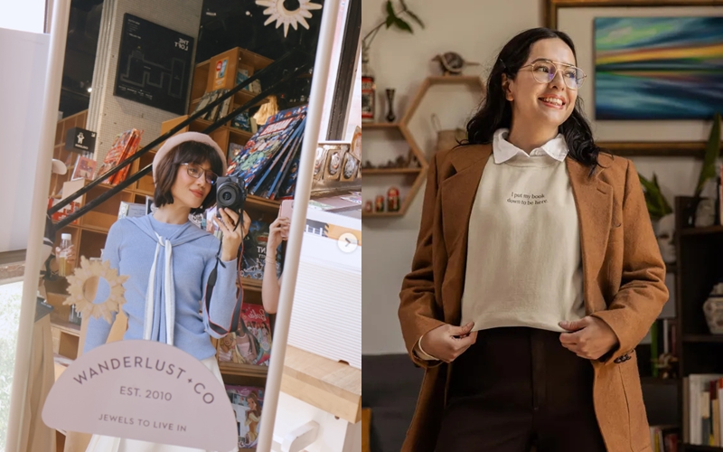 Những thiết kế mang hơi hướng phong cách 'mọt sách' được nhiều quý cô ưa chuộng - Ảnh: ramonazamzam