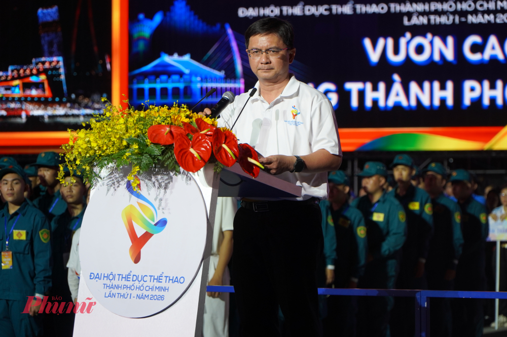 Ông Nguyễn Mạnh Cường - Phó Chủ tịch Ủy ban nhân dân TPHCM phát biểu tại lễ khai mạc, nhấn mạnh ý nghĩa và kỳ vọng của Đại hội.