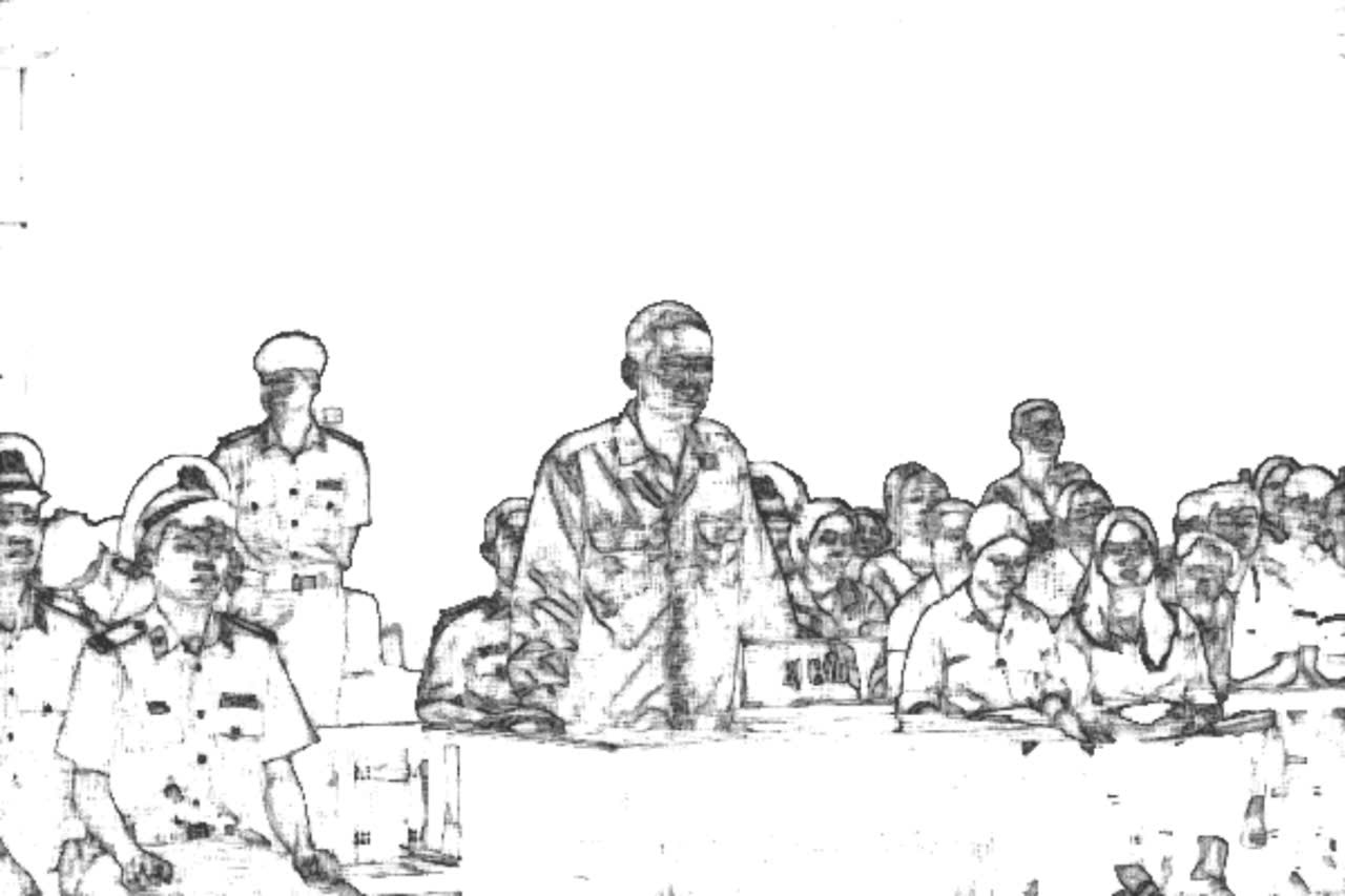 Bị cáo Nguyễn Nam Đại Thuận tại phiên tòa - ảnh: T.T.