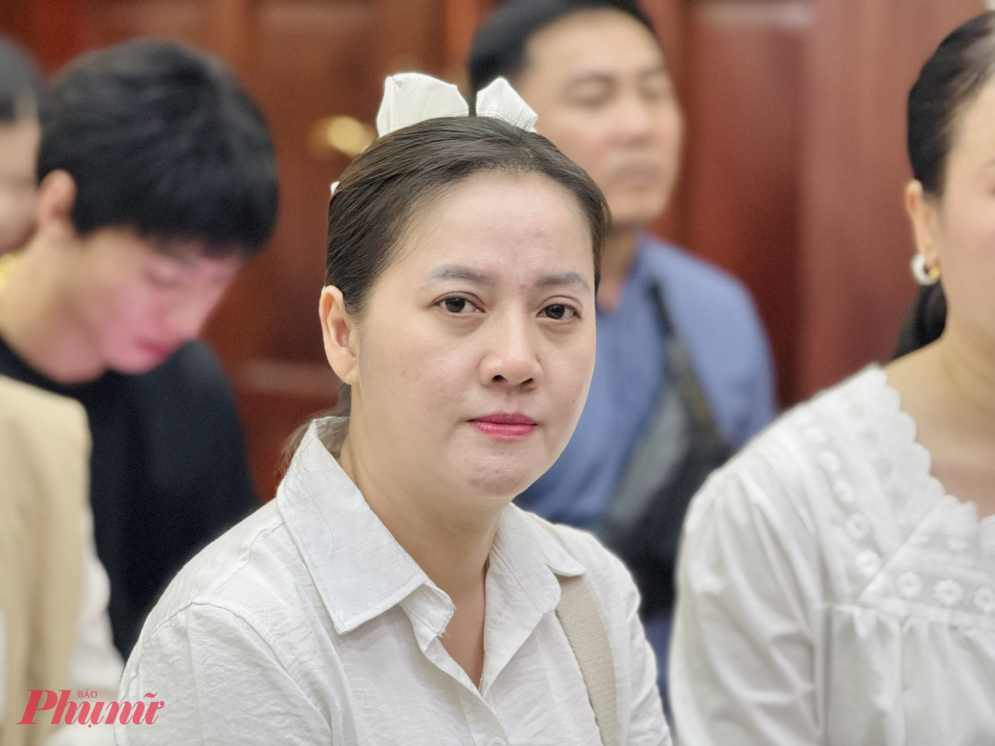 Hồng Loan tại phiên toà diễn ra vào sáng 22/4