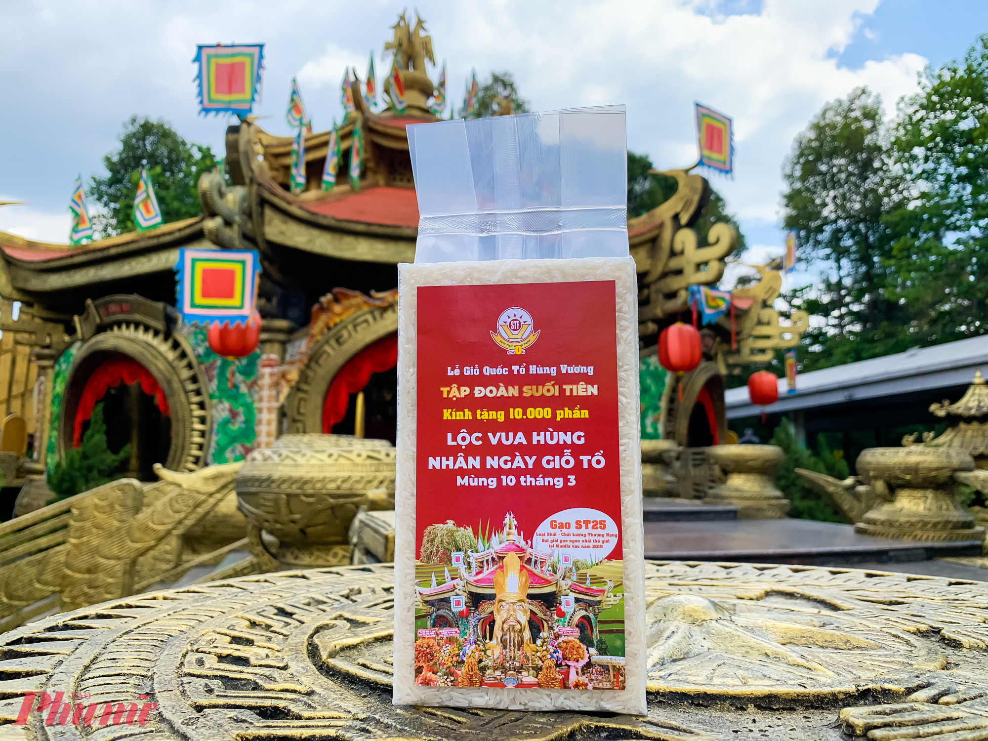 Khu vực nhận Lộc vua Hùng Mùng 10 tháng 3 tại Suối Tiên - Ảnh: Q.T