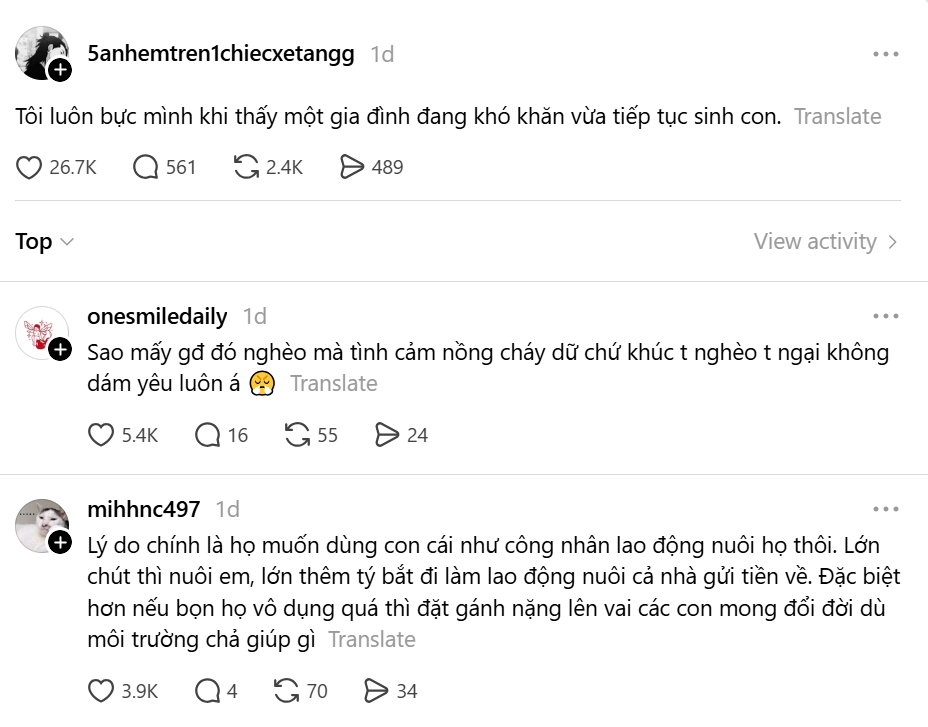 Chủ đề được bắt đầu từ một tâm sự trên mạng xã hội Threads và chia sẻ rộng rãi khắp các mạng xã hội khác