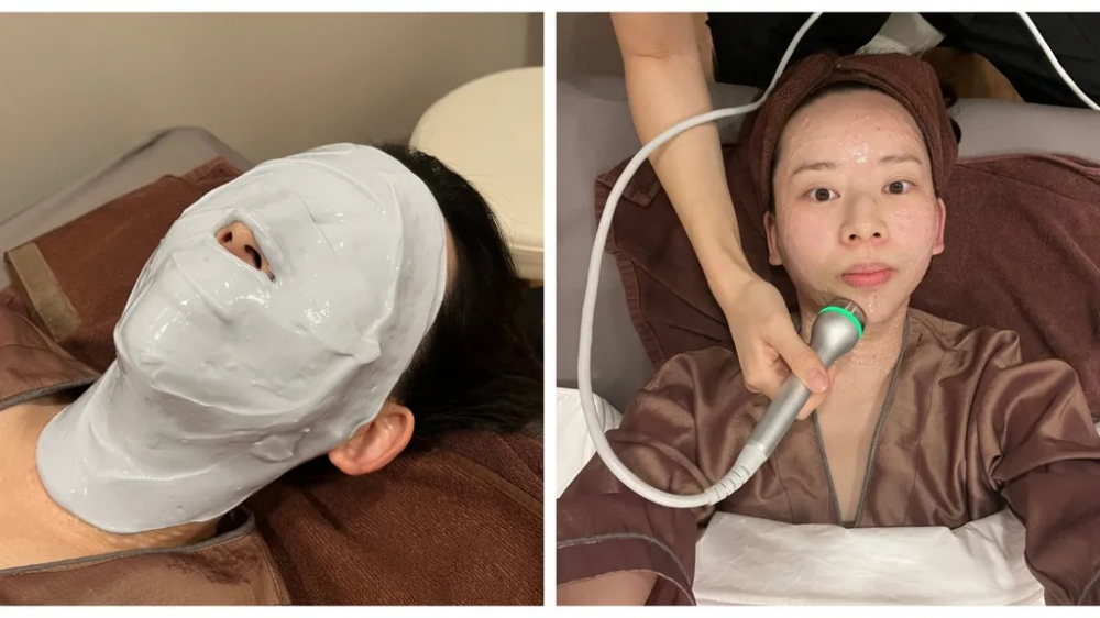 Việc đắp mặt nạ và sử dụng máy siêu âm Insonic giúp giảm sưng và rút ngắn thời gian hồi phục. - Ảnh:  Sarah Y. Wu / Mariec Caire