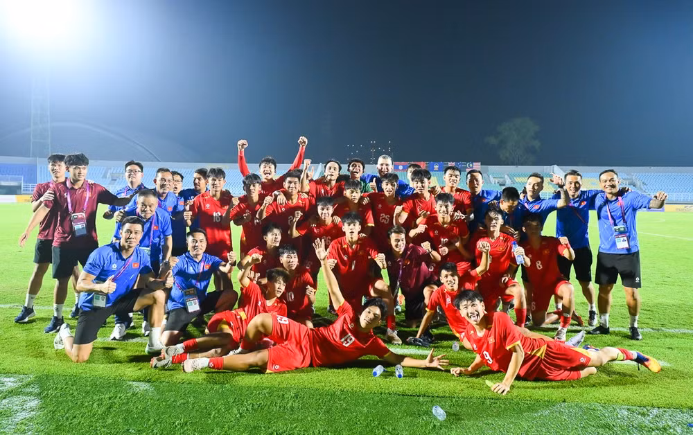 U17 Việt Nam thắng U17 Malaysia 3-0, lập kỷ lục vô địch U17 Đông Nam Á - Ảnh: VFF