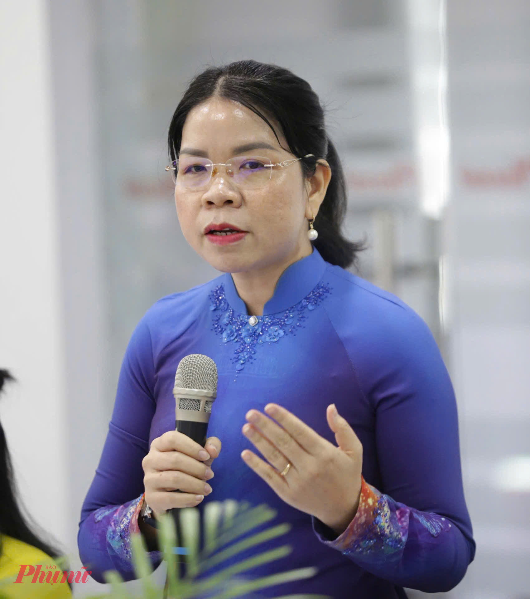 Bà Nguyễn Thị Ngọc Xuân - Thành ủy viên, Chủ tịch Hội LHPN TPHCM - chia sẻ những nội dung trọng tâm tại lễ ký kết chương trình truyền thông giữa Hội LHPN TPHCM và Báo Phụ nữ TPHCM giai đoạn 2026 - 2030.