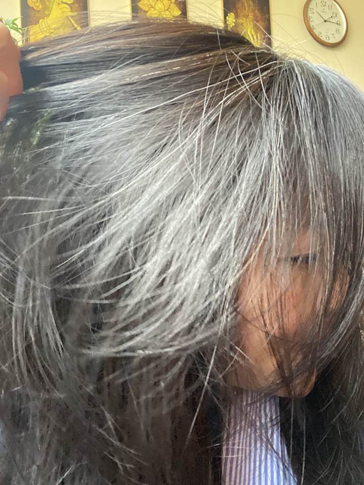 Mái tóc chị Nga trước đây - Ảnh do nhân vật cung cấp