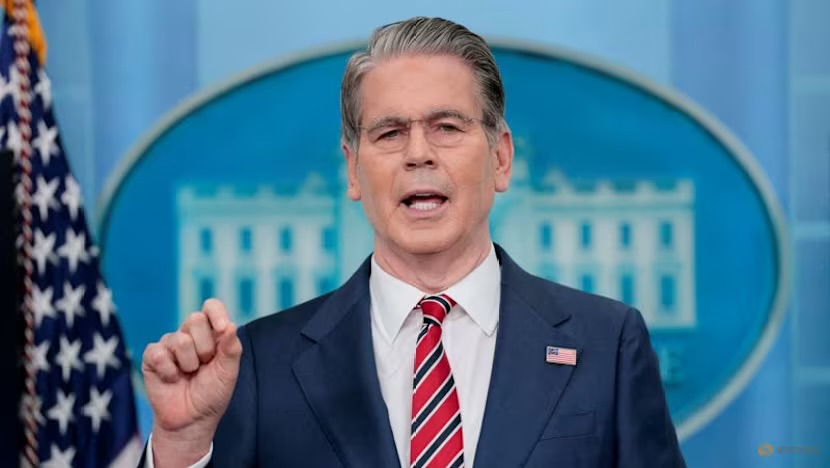 Bộ trưởng Tài chính Hoa Kỳ Scott Bessent phát biểu trong cuộc họp báo tại Nhà Trắng, Washington, DC - Ảnh: Evan Vucci