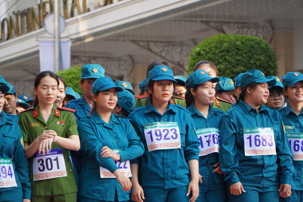 Các nữ vận động viên tham gia tranh tài cự ly 3km