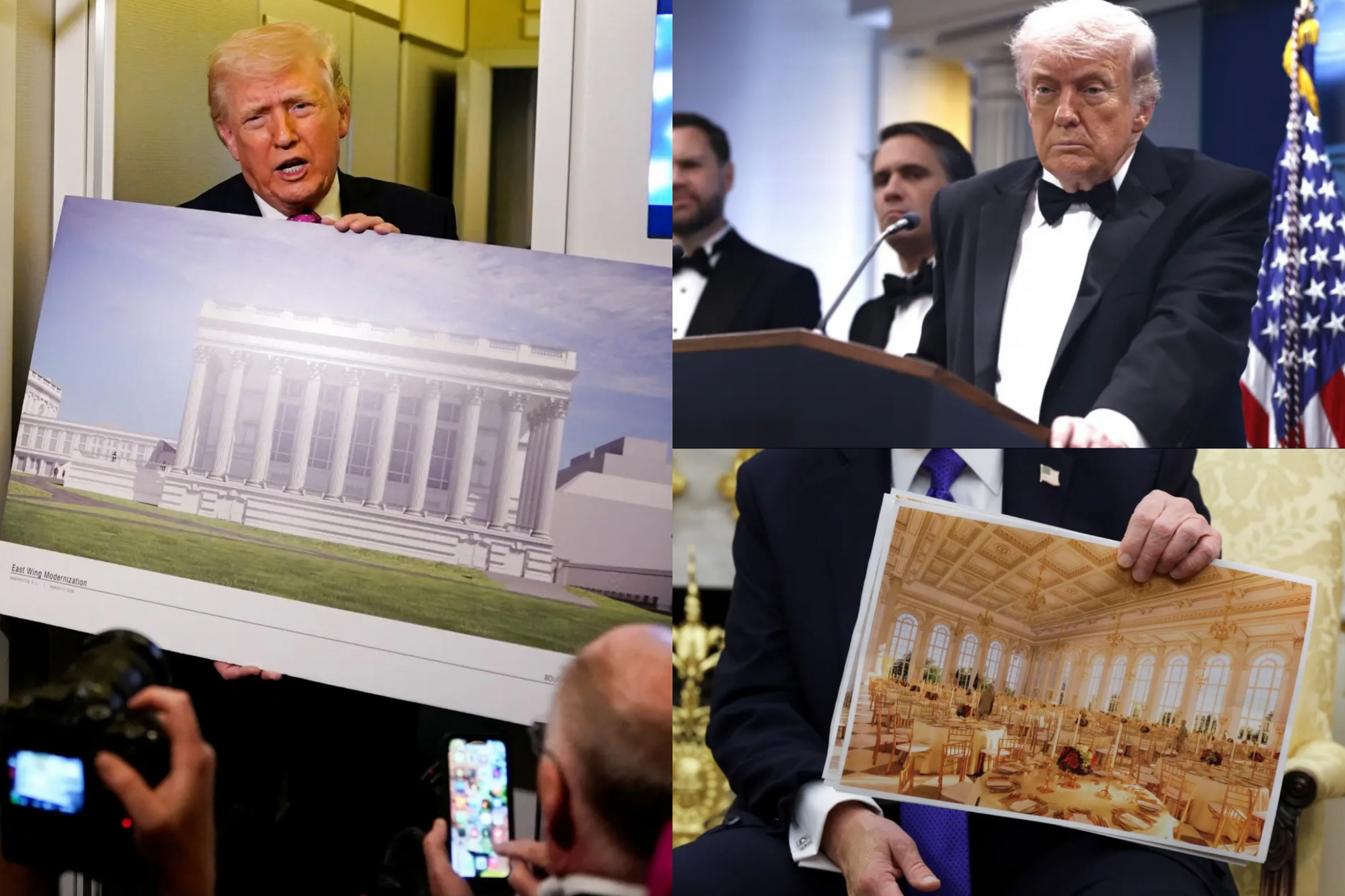 Ông Trump quyết xây đại sảnh khổng lồ trong Nhà Trắng - Ảnh: NY Post