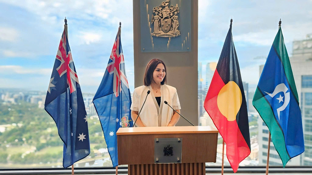 Bà CEO Phạm Thị Khuyên tại sự kiện Global Victoria (Úc) - Ảnh Trần Gia