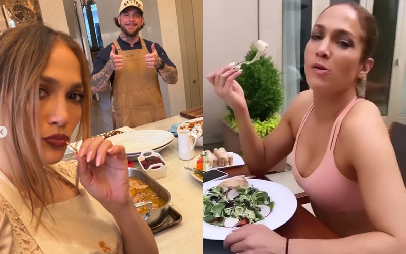 J.Lo ưu tiên các loại thực phẩm xanh, lành mạnh để giữ dáng - Ảnh: Instagram nhân vật