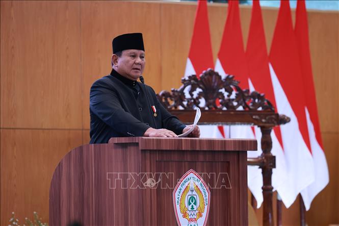 Tổng thống Indonesia Prabowo Subianto. Ảnh: Đỗ Quyên/PV TTXVN