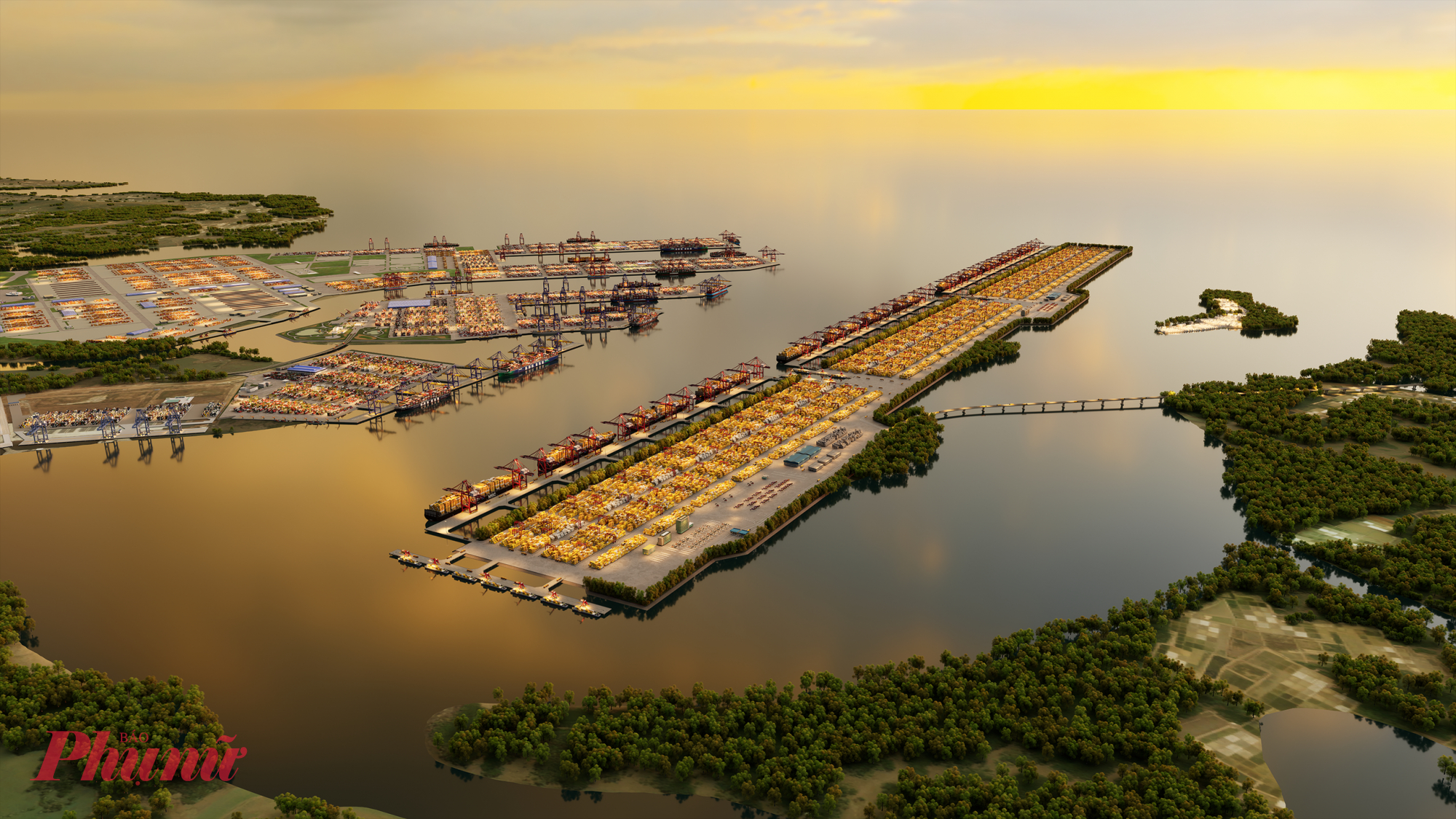 Phối cảnh Cảng trung chuyển quốc tế Cần Giờ
